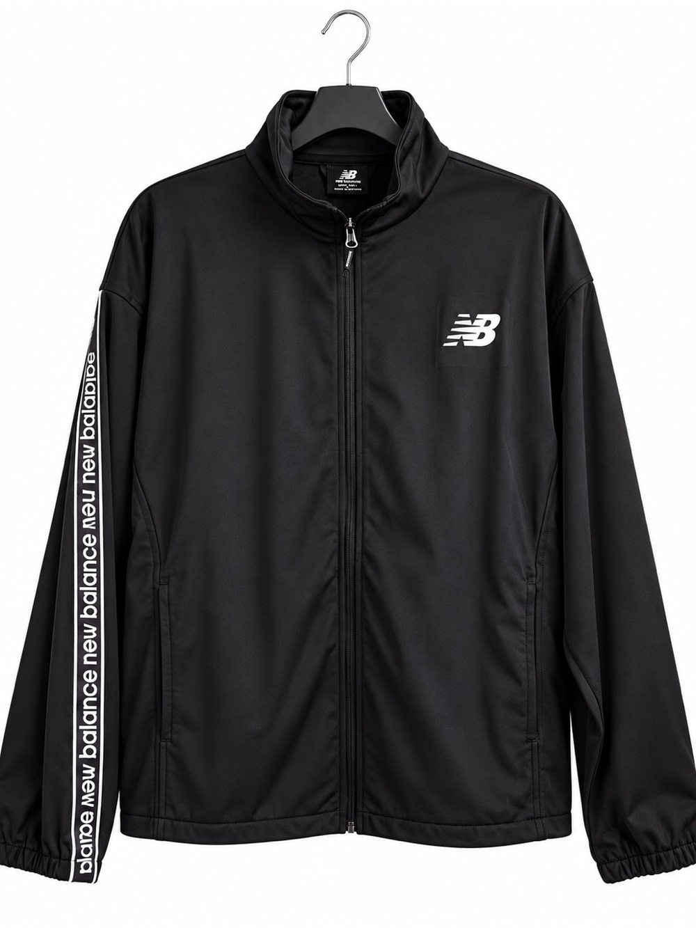 New Balance Black Full-Zip Performance Jacket with Logo Tape